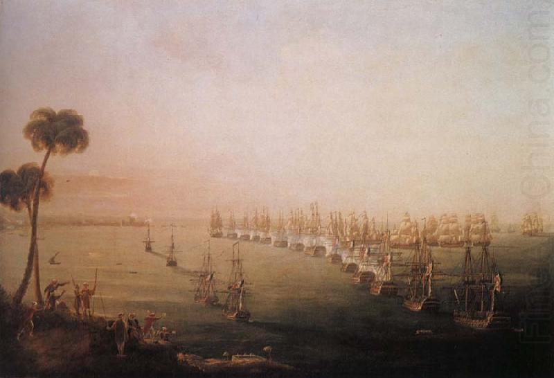 Nicholas Pocock The Battle of the Nile,1 August 1798 china oil painting image